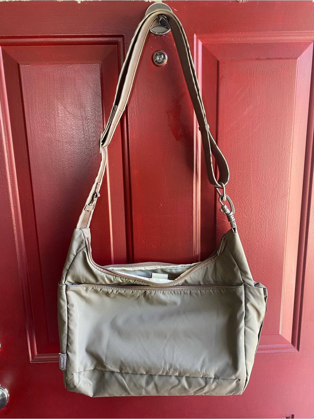 Pacsafe Olive Green Crossbody Shoulder Bag